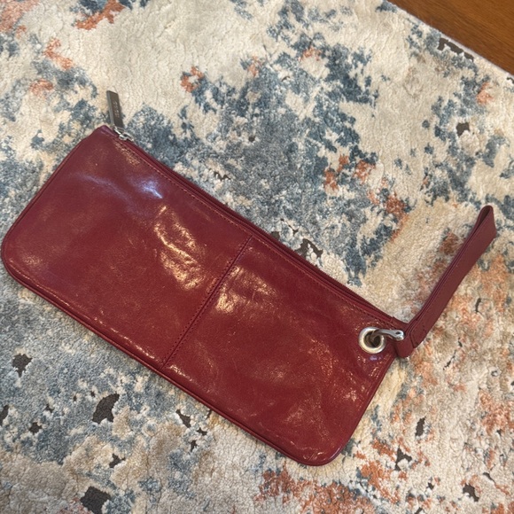 HOBO Reddish/Burgundy Clutch with Dragon Motif - Picture 9 of 9